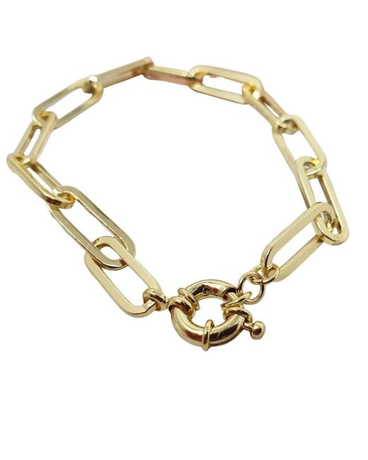 Harfi Metallic Plated Paperclip Chain Bracelet