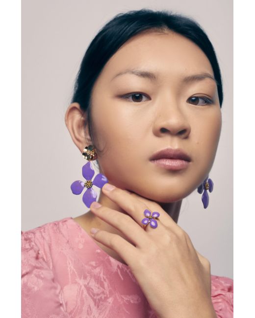 Lavani Jewels Purple Cassia Earrings