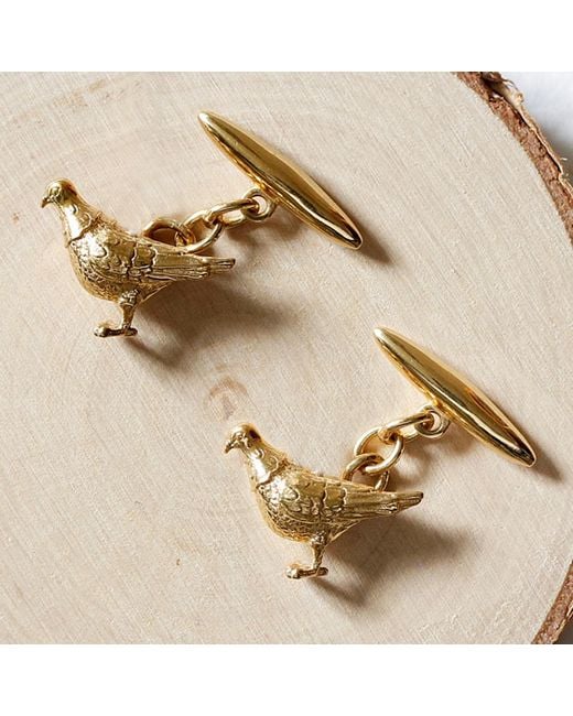 Lee Renee Metallic Pigeon Cufflinks – for men