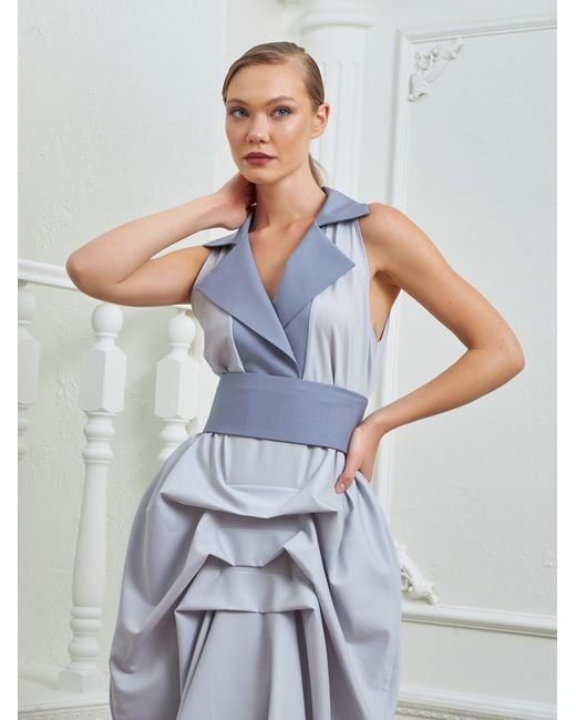 Lumina Eligma Gray The Tuxedo Dress