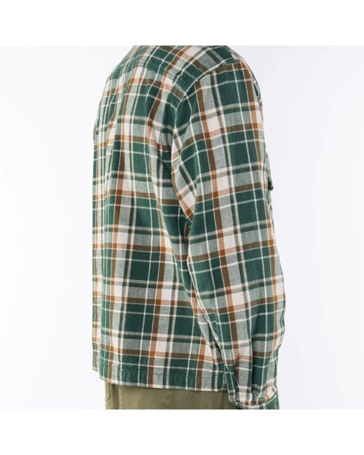 Ariko Green Bucky Flannel Overshirt for men