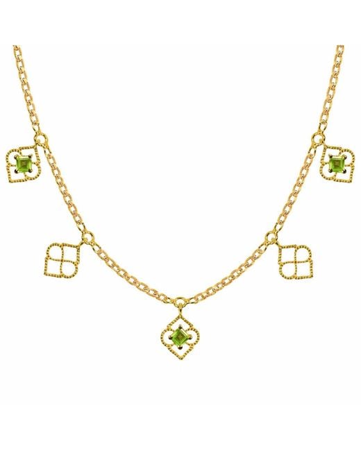 Charlotte's Web Jewellery Metallic Moroccan Charm Necklace -Peridot