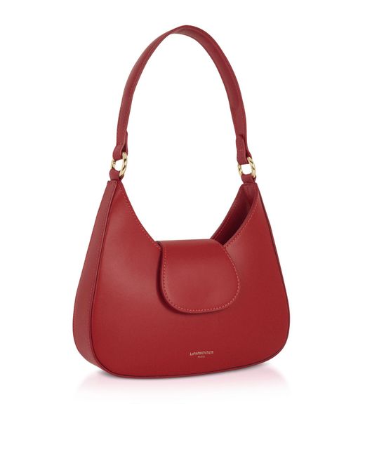 Le Parmentier Red Obolo Leather Shoulder Bag
