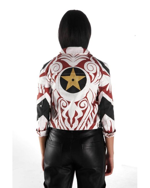 Born in Exile Multicolor Printed Denim Jacket