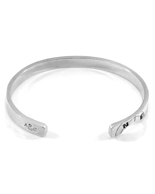 Anchor and Crew Metallic Russell Compass Cutout Wayfarer Bangle for men