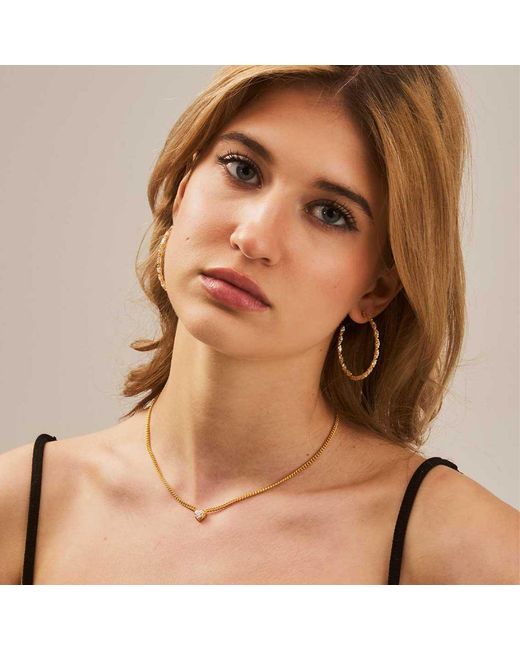 Moon London Metallic Epic Sparkling Large Vermeil Hoops