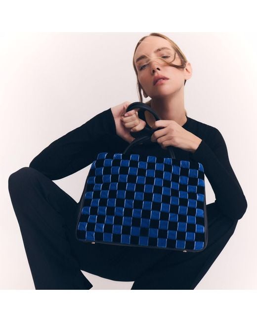 Velvet Atelier Blue Cristina Tote Bag