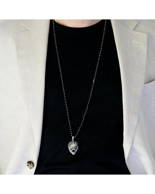 Ebru Jewelry Metallic Leo Necklace for men