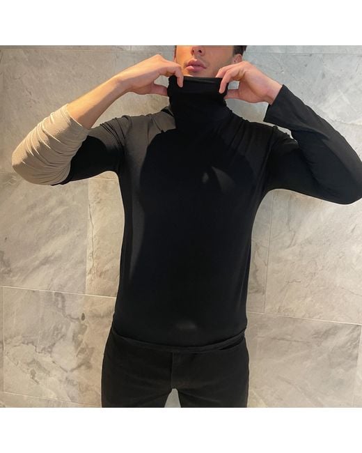 carlton jones Blue Superhero Turtleneck Homme for men