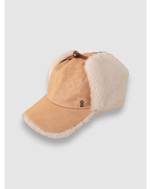 Mister Miller - Master Hatter Metallic Neutrals Bailey Shearling Driving Cap