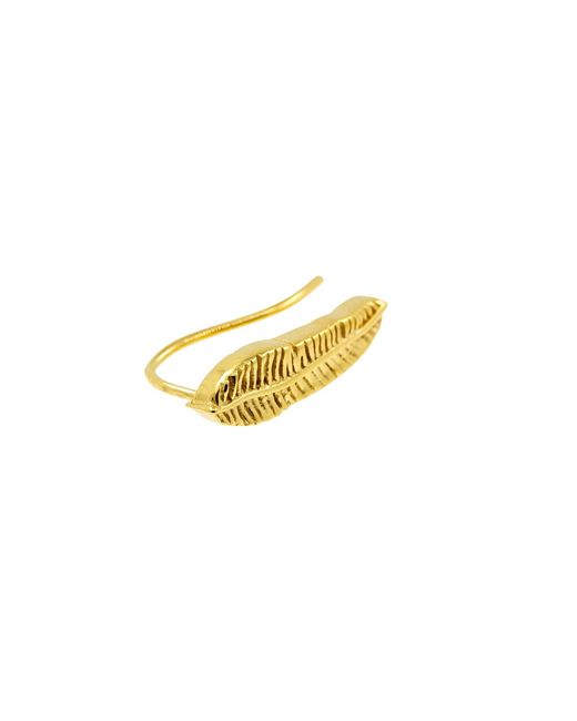 Lee Renee Yellow Banana Leaf Slider Earring Single