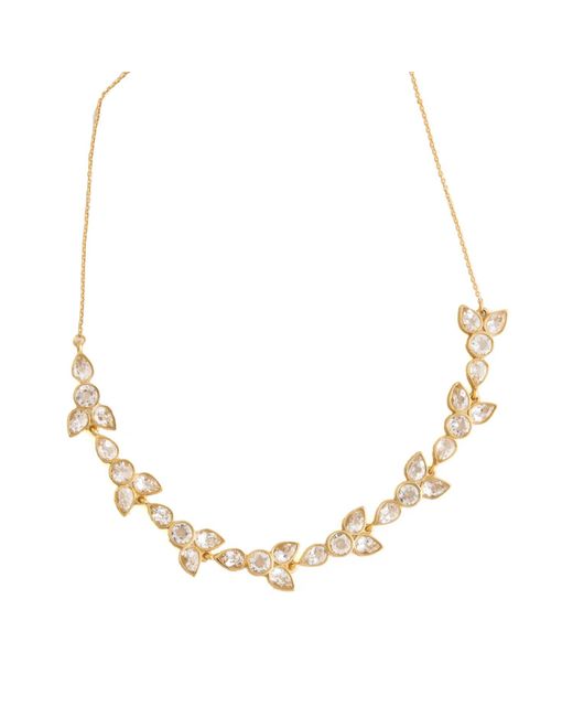 Christina Greene Metallic Veil Crystal Necklace