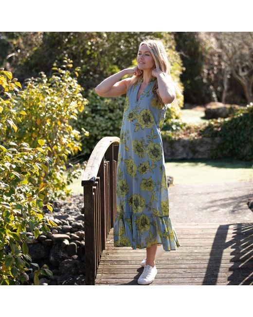 At Last Green Cotton Lombock Midi Dress
