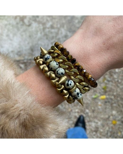 Rachel Nathan Metallic Spice: Brass Bones Bracelet