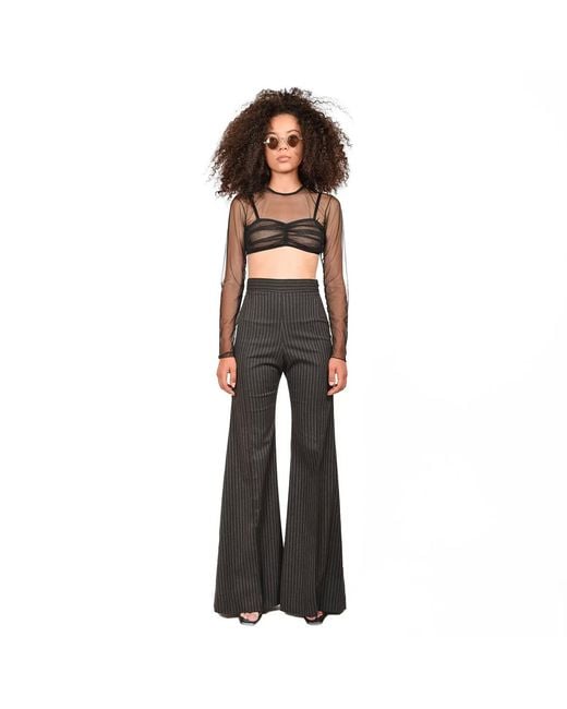 Ioana Ciolacu Black Double Crop Top