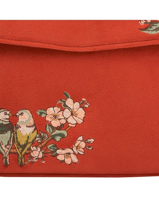 Fable England Red Lovebirds Mini Top Handle Tote