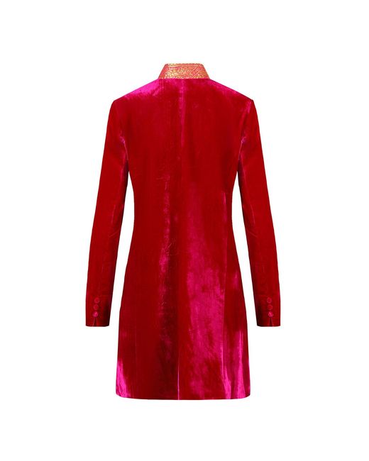 Beatrice von Tresckow Red Raspberry Regal Velvet Grace Jacket