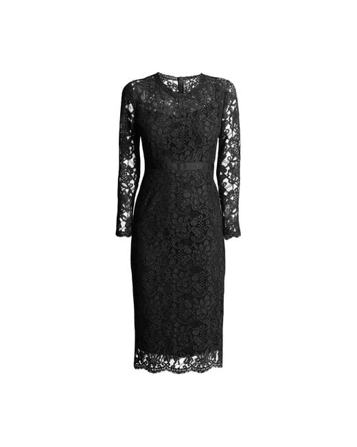 Rumour London Black Chiara Long Sleeve Lace Dress