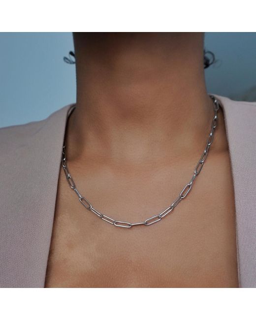 A Weathered Penny Metallic Cable Chain Necklace