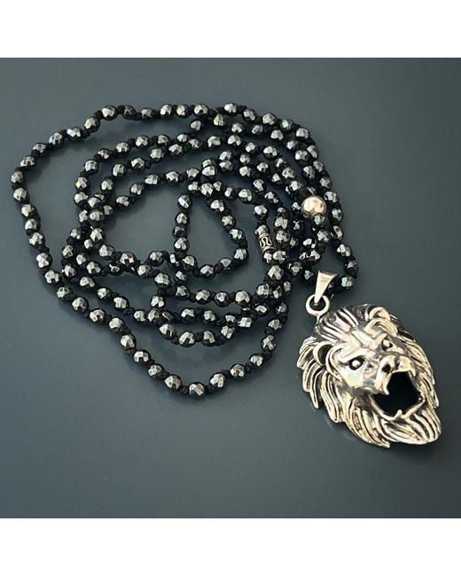 Ebru Jewelry Metallic Leo Necklace for men