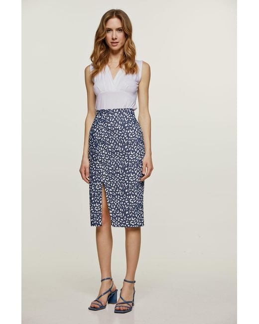 Conquista White Faux Wrap Sleeveless Top