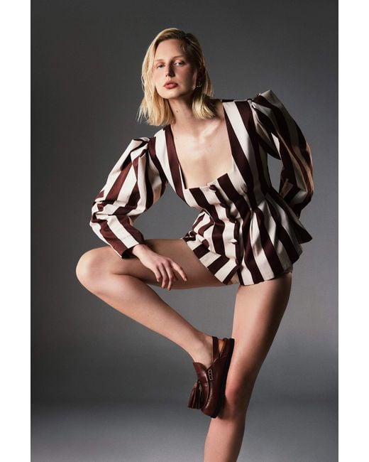 Mafalda Brown Zoe Slingback Tassel Clogs