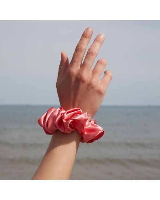 Silk Works Multicolor Watermelon Ivory Scrunchie Set