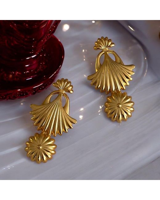 Majalis Jewelry Metallic Long Design Earring