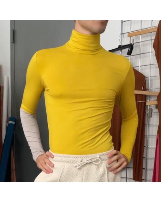 carlton jones Yellow Superhero Turtleneck Homme
