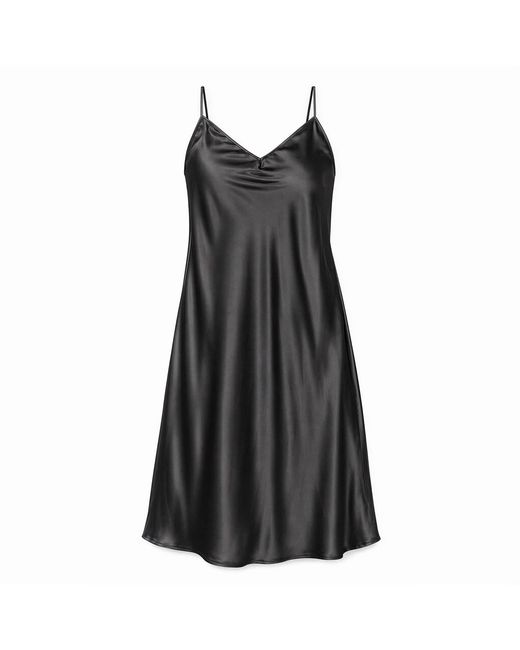 Saint Grace Black Plus Size Bias Cute Slip Dress