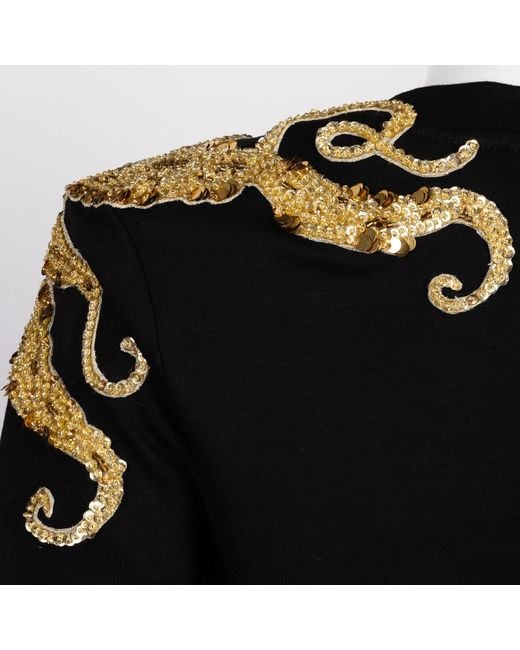 House of Laines London Black Laines Couture Embellished Octopus T-Shirt