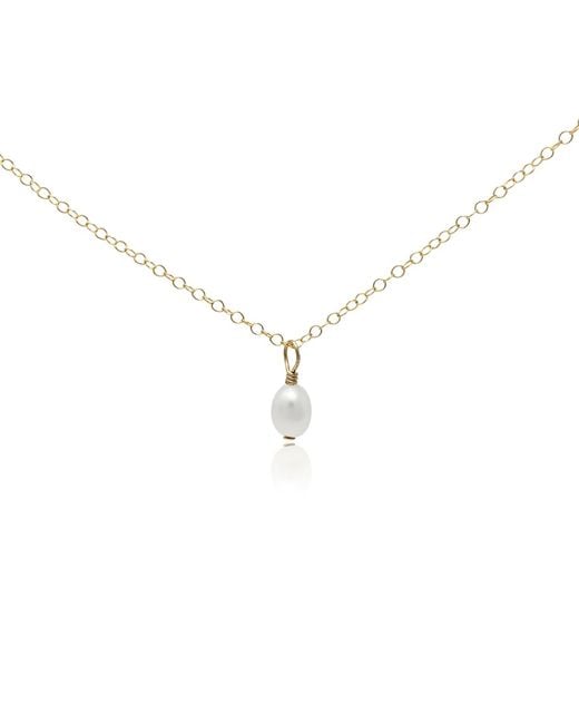Kiri & Belle Metallic Mini Florence Small Pearl Pendant Filled Necklace
