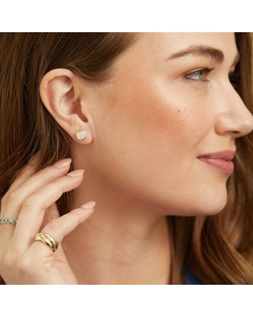 Auree Jewellery Metallic Brooklyn Moonstone & Vermeil Stud Earrings