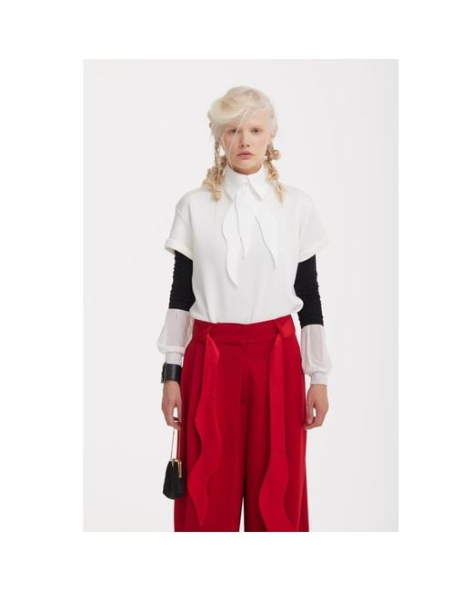 Julia Allert White Fashion Neckpiece