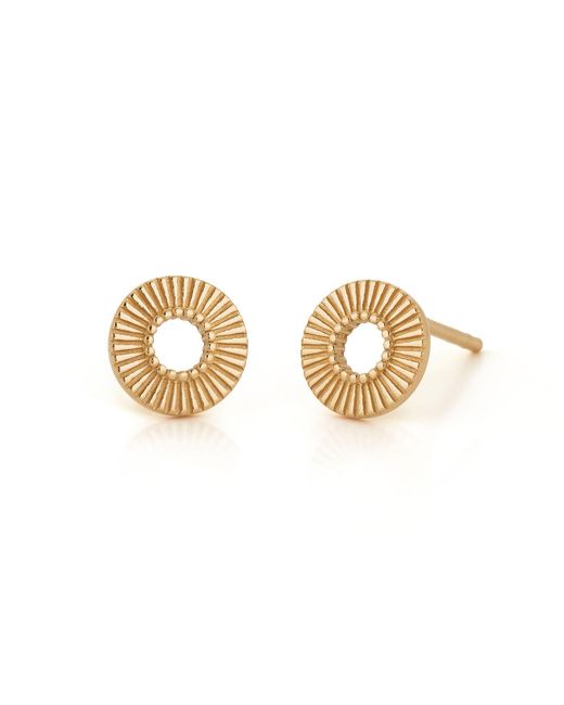 Nellou Jewellery Metallic Solar Circle Earrings Plated Sterling