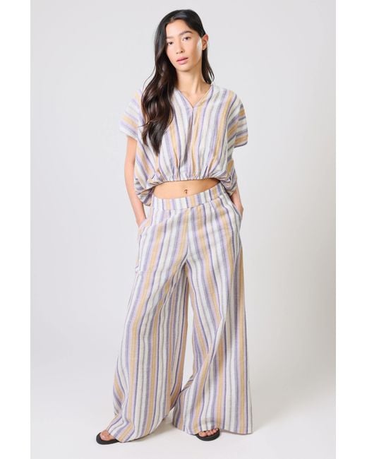 Traffic People Multicolor Dorris Rocks Striped Rene Wide Leg Trousers