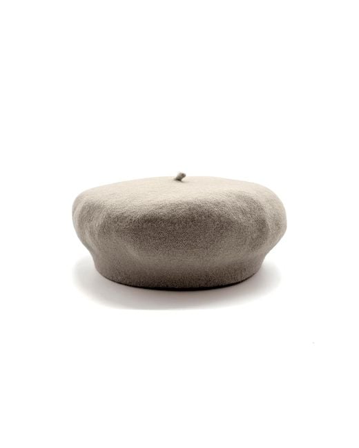 DORIA 1905 Gray Neutrals Neutral Wool Felt Basque Cap