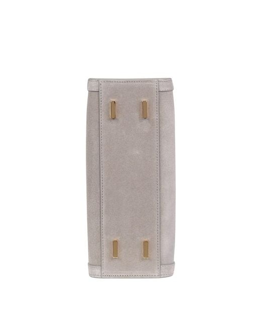 Saonara Brand Gray Mini Shopping Suede Limited Edition
