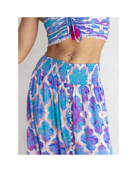 Sophia Alexia Blue Orchid Paradise Fiji Skirt