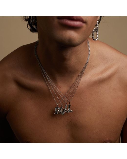 Kasun Metallic Plated R Initial Necklace With Marble