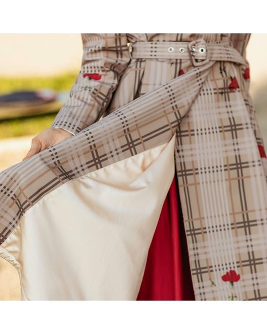 RainSisters Pink Neutrals Coat With Front Pleats: Blush Of The Crown