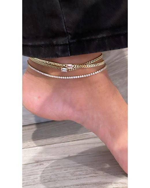 SHYMI White Curb Chain With Stone
