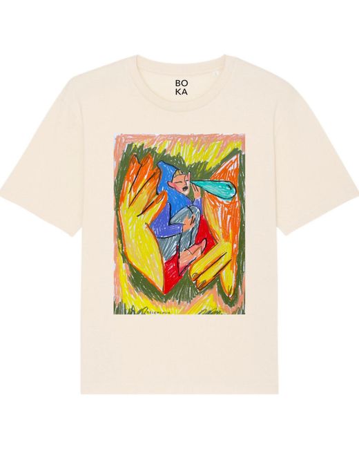 Boutique Kaotique Multicolor Neutrals Be Kind To Your Inner Child Organic Cotton T-Shirt