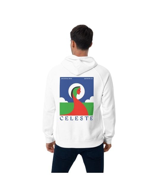 Anchor and Crew White Three Celeste Editions Organic Cotton Hoodie for men