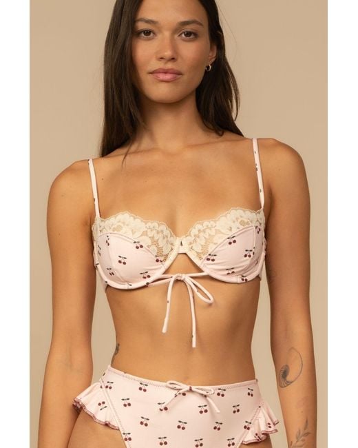 Montce Pink Cherries Lena Bikini Top