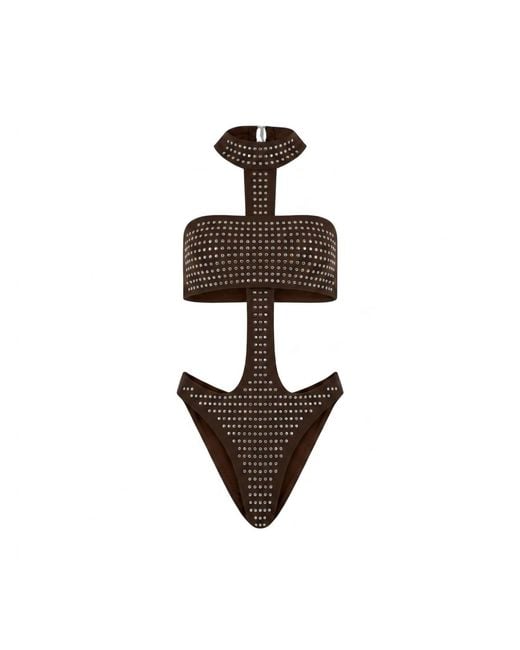 Veroni Swim Metallic Studded Nostalgia Retro-Inspired Monokini