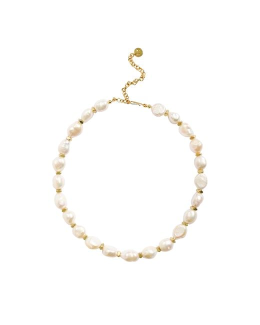 Adriana Pappas Designs Metallic Pearl Nugget Necklace