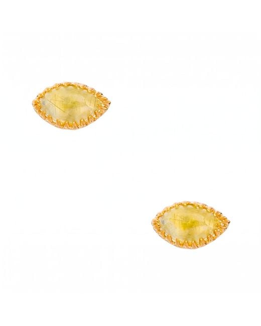 Heather Hawkins Jewelry Yellow Eyelash Stud Earrings