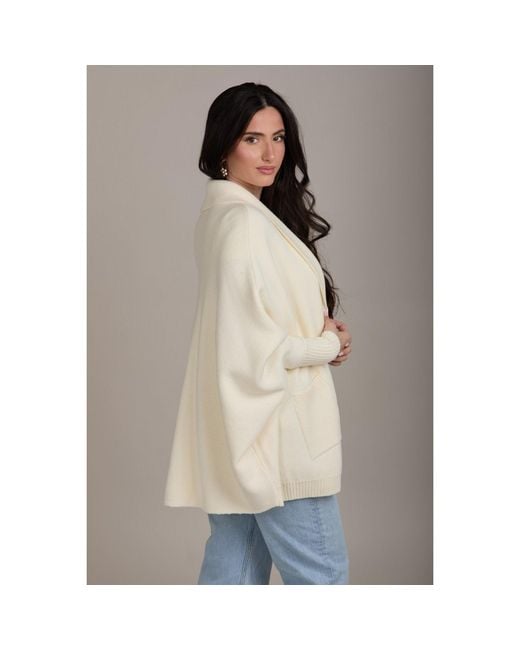 Saachi Natural Open Front Oversize Ivory Cardigan
