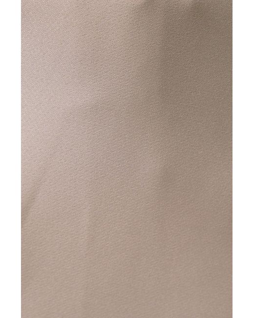 Louche Natural Neutrals Urbain Satin Back Crepe Wrap Midi Dress